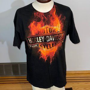 Harley Davidson HOUSTON TEXAS Flames Tee